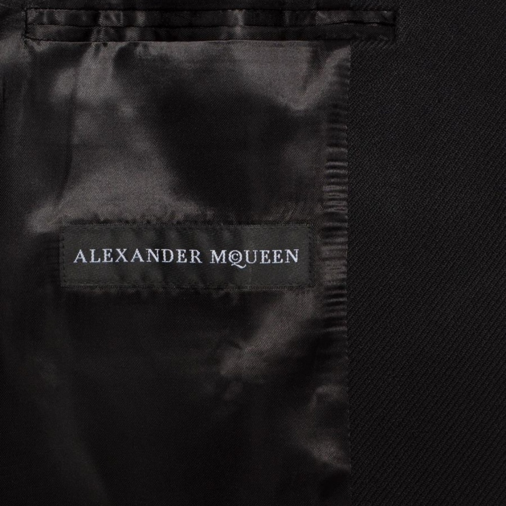 ALEXANDER MCQUEEN SILK WOOL FITTED COAT - Picture 4 of 5